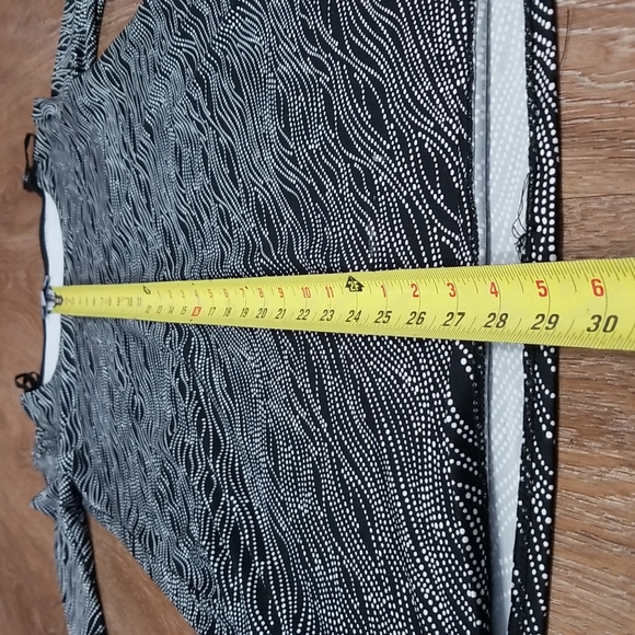 (S) Sears Classic Sheer Statement Sleeves Dots Patterned Evening Patterned - Picture 5 of 9